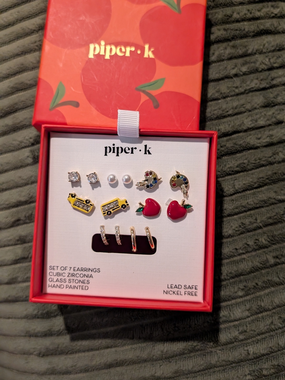 Piper K Colorful Teacher Earrings